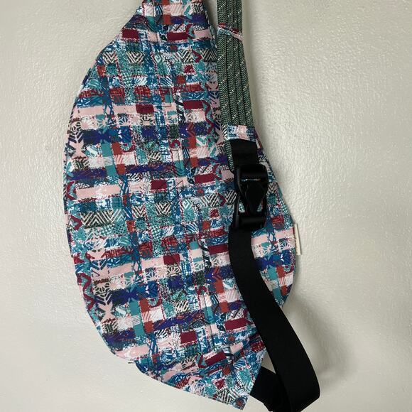 KAVU Original Rope Sling Pack Adjustable Shoulder Strap Cotton Canvas Mix Weave - Picture 4 of 11